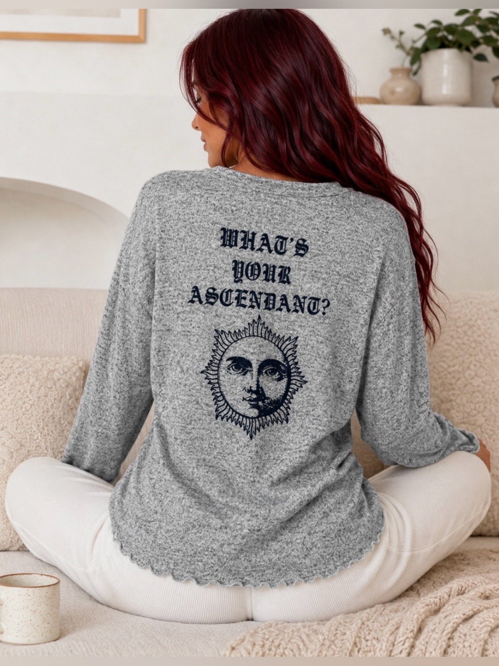 NWT Spirit Jersey What’s Your Ascendant Henley Shirt